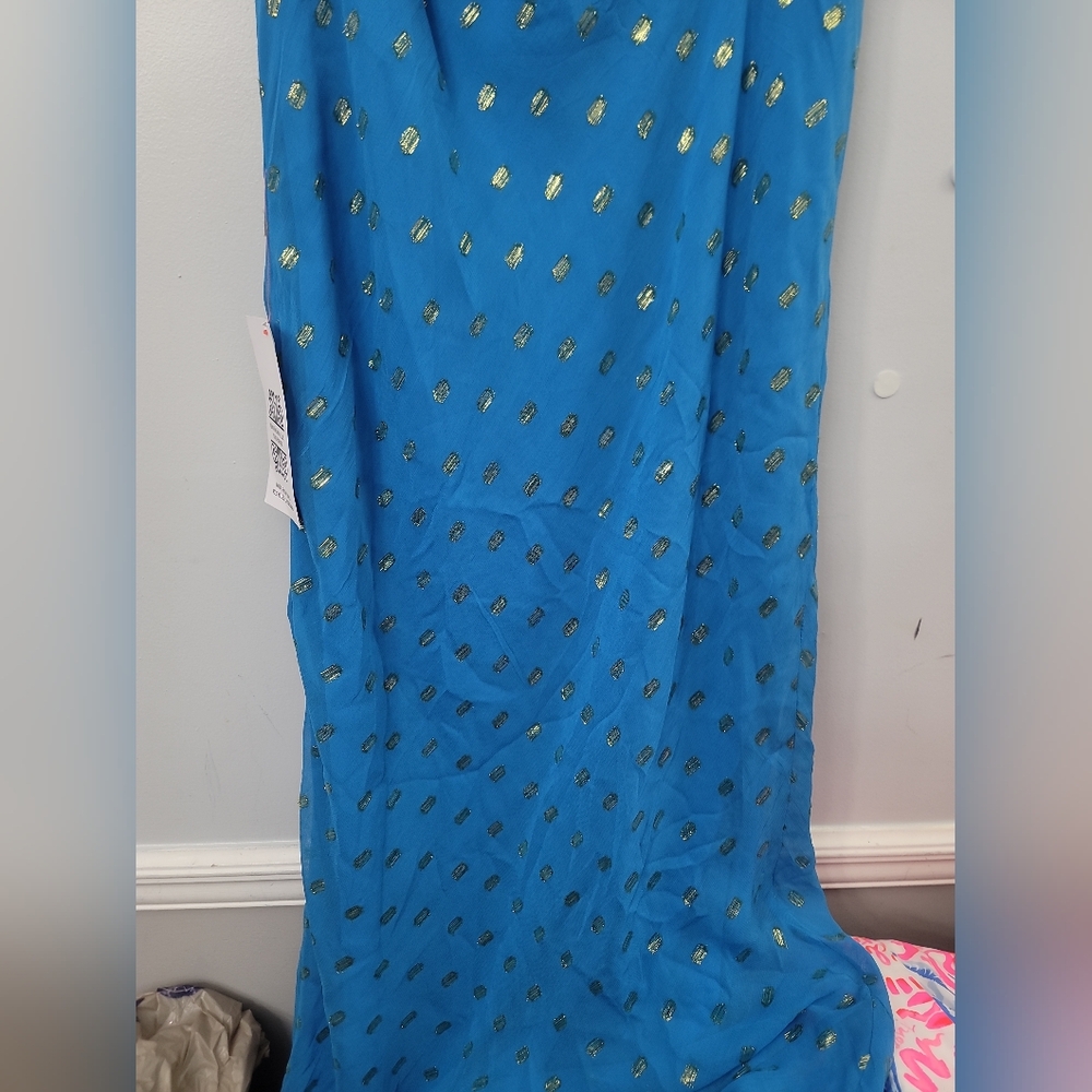 Never Fully Dressed Blue Midi Dress - Picture 5 of 8